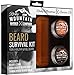 Rocky Mountain Barber Company All-In-One Beard Care Kit - Wooden Beard/Hair Comb, Cedarwood and Sandalwood Balms (1oz) in Gift Box