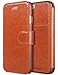 Taken Direct iPhone 6/6S Plus Leather Wallet Case with Cards Slot and Metal Magnetic, Slim Fit and Heavy Duty, Plastic Flip Case/Cover with Rubber Edge, for Women, Men, Boys, Girls, 5.5 Inch Brown