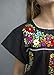 Liliana Cruz Embroidered Mexican Peasant Dress (Black Size Medium)