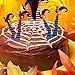 Whaline Halloween Cupcake Toppers Witch Boot Paper Cupcake Decorations for Cupcake Dish Decoration Party Supplies, 30 Pack