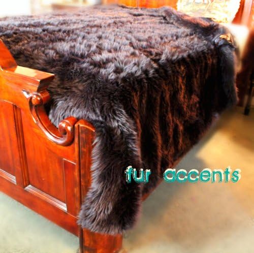 Amazon Com Premium Faux Fur King Size Bedspread Throw Blanket Luxury Soft Black Bear Faux Fur 96 X 120 Other Sizes Colors Available New Home Kitchen