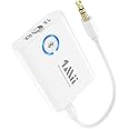 1Mii Bluetooth Transmitter Receiver for Airplane/TV to 2 Headphones, Bluetooth 5.3 AUX Adapter w/aptX HD& Low Latency, Dual Link, Wireless Receiver for Home Stereo/MP3/Boats/Treadmill/Gaming