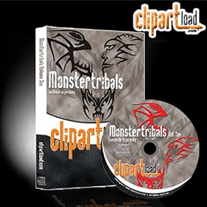 clipartload Vektorgrafiken f. Schneideplotter Monstertribals Vol. 1' f. Airbrushschablonen, Nageldesign Stickmaschine, Schabl