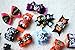 yagopet 50pcs/Pack Dog Hair Bows Halloween Styles Mixed Dog Bows for Holidays Rhinestone Centre Pet Dog Grooming Bows Supplies Dog Hair Accessories