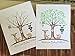 Customizable woodland animal fingerprint tree guestbook for a woodland animal themed baby shower, featuring a tan owl, doe, fawn, raccoon and fox.