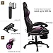 YOURLITE Purple Computer Gaming Chair with Wide Seat, High Back PU Leather Video Game Chair, Ergonomic Adjustable Racing Chair with Headrest and Lumbar Support