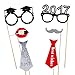 KUUQA 30Pcs Graduation Party Photo Booth Props for 2021 Graduation Party Supplies Decorations