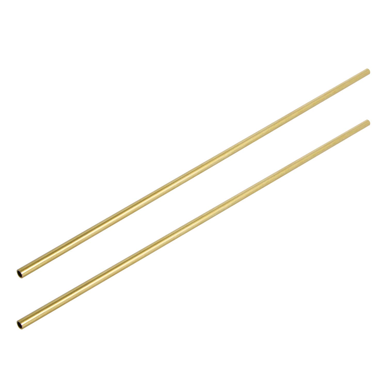 Aopin Brass Round Tube Copper Pipe ID 3mm / 3/25" x OD 4mm / 4/25" Hollow Copper Tubing - 300mm / 1 Ft / 12 in Length for Refrigerator Capillary Tubing, Cooling Systems, Wind Chimes 2 Pcs