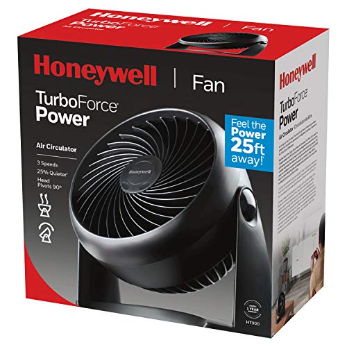 Honeywell Turbo Force Oscillating Table Fan, HT906,Black,Medium