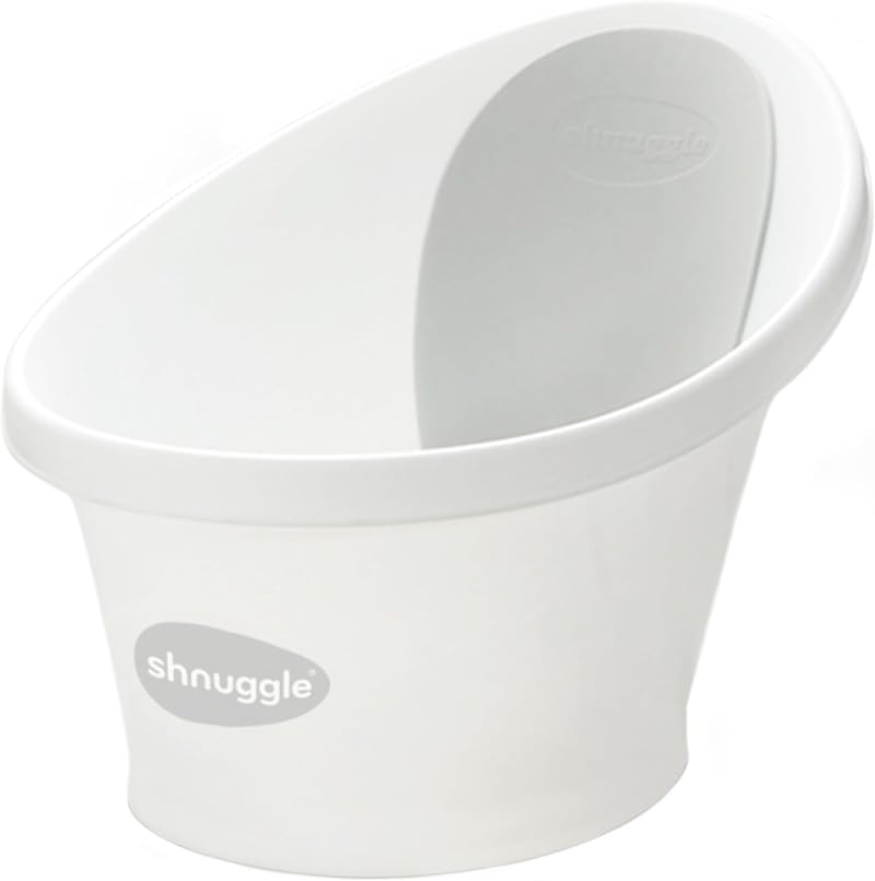Shnuggle Newborn Baby Bath with Built-in Bum Bump and Soft Backrest