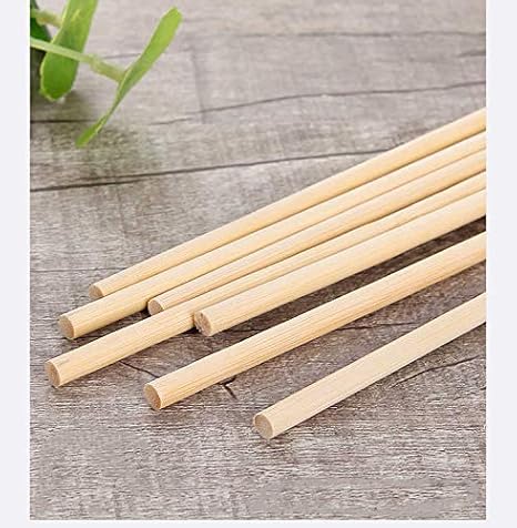 vinayaka mart 12 inches 5mm Heavy Duty Wooden bamboo Skewers sticks,Potato Twister Stick (50pcs)