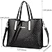 Z-joyee Women 3 Piece Tote Bag Pu Leather Weave Handbag Shoulder Purse Bags Set