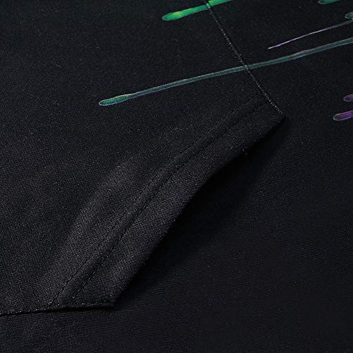 RAISEVERN Spring Autumn Kids Clothes Girls Boys Sport Sweatshirt Hoodies Unisex Long Sleeve Pullover for Casual Wear Black X-Large