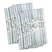 #1 Men's Handkerchief Hankie 6 pc Set White Soft, Durable, Absorbent Organic Bamboo (Light Stripe)