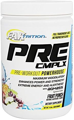 Faktrition Pre Complex Fully Dosed Pre-Workout Formula Fruit Punch 25 Serving