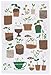 Now Designs Printed Floursack Kitchen Towels, Set of Three, Green Thumb Print