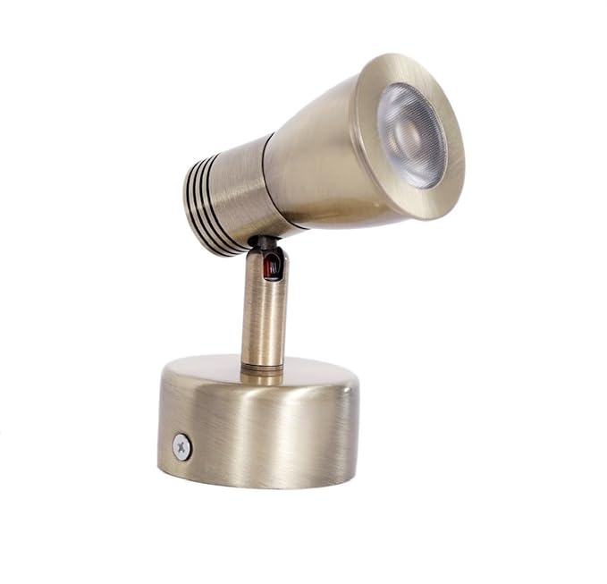 Led spot light retro style, antique brass finish COB 5w Warm white 3000k