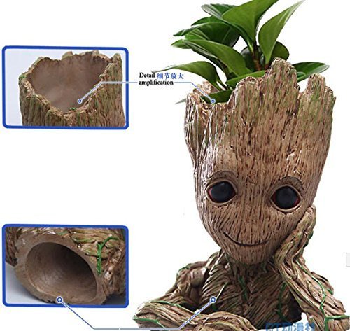 Groot Action Figures Guardians of The Galaxy Flowerpot Baby Cute Model Toy Pen Pot Best 6.3"