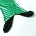 Hot Little Girls 3 Pcs Princess Mermaid Tail Swimmable Bikini Set Swimwear,Green, 150(11-12Y)