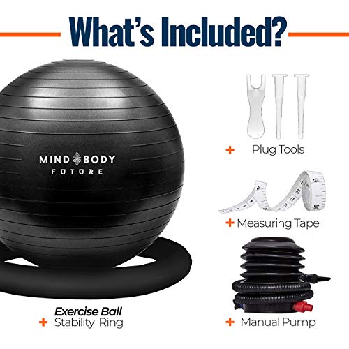 Exercise Ball Chair Yoga Ball & Stability Ring. for Pregnancy