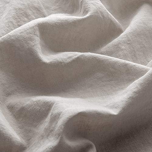 King Linens Simple&Opulence Belgian Linen Sheet Set 4PCS Solid Color Ruffles Flouncing