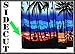 LA LEELA Men's Funky Beach Party Tropical Floral Shirts Short Sleeve Button Down Hawaiian Shirt for Men 3XL Palm Tree Sea, Orange