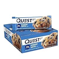 Protein Bar Low Carb Gluten Free, Blueberry Muffin 12 Count 1.2 Count (Pack of 1)