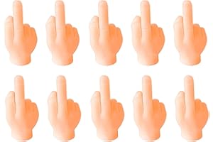 GLADYELL 10 Pcs Middle Finger Puppet, Mini Finger Hands Funny Hand Puppet for Game, Halloween, Christmas, Funny Hand Accessories