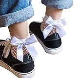 Creazy Women Ruffle Fishnet Ankle High Socks Mesh Lace Fish Net Short Socks (C)