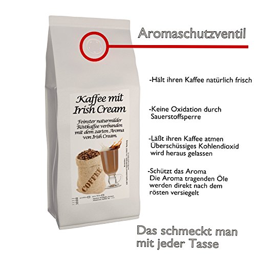 Aromatisierter Kaffee (Irish Cream,1000g) Ganze Bohne – Bild 5
