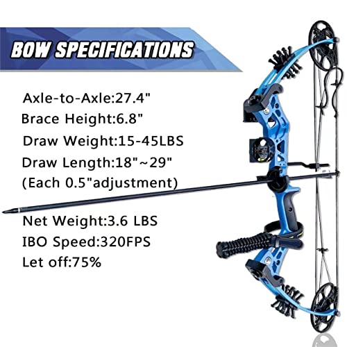 PANDARUS Compound Bow Set 1545lbs for Pull Beginner and Teens Right