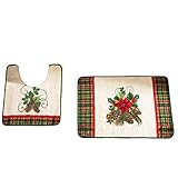 Christmas Floral Bathroom Mats- Set of 2