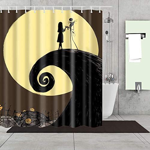 Koongso Happy Halloween Shower Curtain Waterproof Nightmare