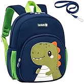 Padgene Toddler Backpacks Kids Preschool Backpack Waterproof Neoprene Animal Schoolbag Lunch backpack 3D Cartoon Mini Travel Bag for Boys Girls Ages 3-5
