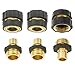 3Sets (6pcs) Aluminum Garden Hose Quick Connector - Water Hoses Quik Connect Release