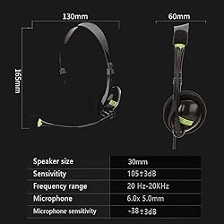 Headset with Mic Noise Cancelling & Audio