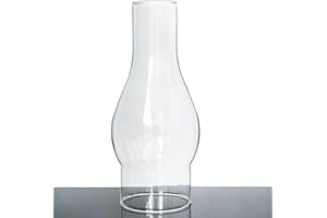 GXFCCYXT Oil Lamp Chimney Hurricane Lamp Glass Replacement Clear 3 Inch Base x 8 1/4 Inch Height for Kerosene Lamp Shade