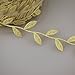 Fowod Leaf Ribbon, 17 Yard / 50 Feet Roll, 1 inch Width, Gold