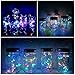 SunKite Solar Mason Jar Lights, 8 Pack 15 LED Waterproof Fairy Firefly Jar Lids String Lights with Hangers(NO Jars), Patio Yard Garden Wedding Easter Decoration - Multicolor