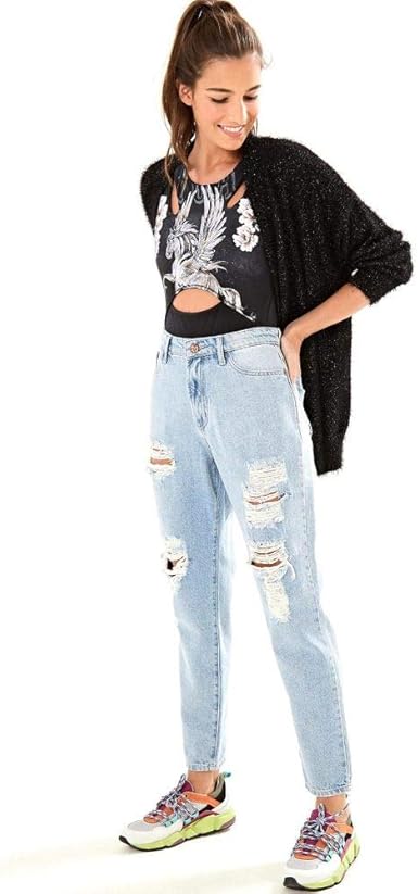 calça baggy destroyed