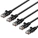 Rankie RJ45 Cat6 Snagless Ethernet Patch Cable, 5-Pack, 7 Feet, Black primary