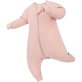 PurComfy Bamboo Viscose Active Baby Toddler Sleepsuit 1.0 TOG | Supersoft Long Sleeve Wearable Blanket with Legs, All-Season, Cozy Sleeper