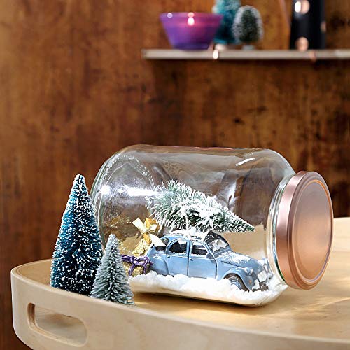 Hagao Mini Snow Frost Trees Mini Christmas Tree Plastic Winter Snow Ornaments Tabletop Trees for Holiday Party DIY Room Decor Home Table Top Christmas Decoration Diorama Models 150mm 6 Pcs - Thumbnail 4