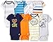 Onesies Brand Baby Boys' 8-Pack Short-Sleeve Bodysuit, Dog, 0-3 Months