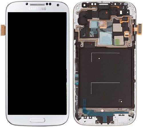 LCD and Digitizer Assembly for Samsung Galaxy S4 I545/L720/R970 (White) (w/Frame and Home Button)