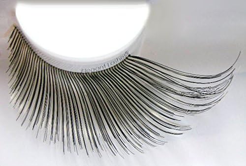 Elegant Lashes W350 Premium Black and White Jumbo Color False Eyelashes
