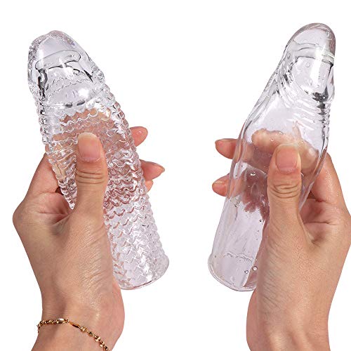 LUOWAN-2-PCS-Preservativo-Maschile-Allungato-Trasparente-Allungabile-Dispositivo-Di-Contraccezione-Di-Sicurezza-Con-Eiaculazione-Ritardata-Riutilizzabile-Dispositivo-Contraccettivo-Per-Coppie