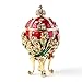 Apropos Hand-Painted Vintage Style Egg with Rich Enamel and Sparkling Rhinestones Jewelry Trinket Box