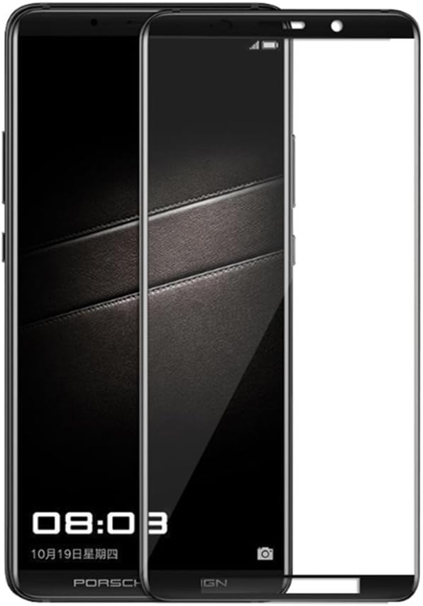 XMTN Huawei Mate RS Porsche Design 6" Tempered Glass Screen Protector,3D Curved Full Coverage 0.3mm Thickness 9H Hardness Tempered Glass Screen Protector for Huawei Mate RS Porsche Smartphone (Black)