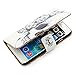 Casea Packing Bcov White Floral Skull Card Slot Wallet Leather Cover Case for Apple iPhone 6 6G